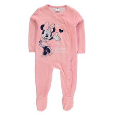 DISNEY BABY pyjama bébé velours MINNIE rose taille 6-9 mois NEUF