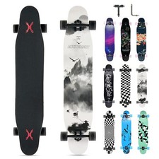 Longboard Adulte Skateboard Complètes117x23 cmPlanche de Skate avec Roues LED...