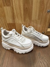 Buffalo White Platform Leather