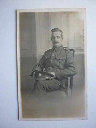 Carte photo soldat anglais ww1 - soldat,