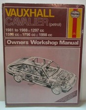 Haynes - Vauxhall Cavalier (Essence) 1981 À 1988 Manuel Atelier Propriétaire 620