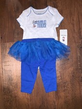 Girls NBA Baby Oklahoma City Thunder 2 piece 3/ Months Basketball Outfit Set NWT