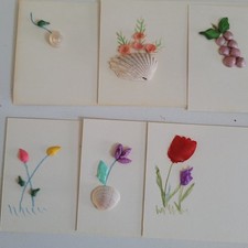 Seashell Art Notecards Table