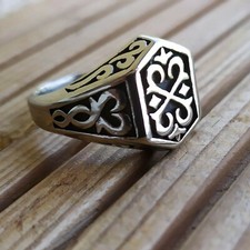 Bague Chevalière Viking Acier Inoxydable Haut de Gamme Très Belle Finition