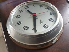 PENDULE JAZ ANCIENNE EN ALUMINIUM ANNEES 50 DECO VINTAGE MECANISME A PILE