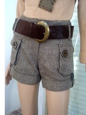 SHORT D HIVER EN TWEED MARRON
