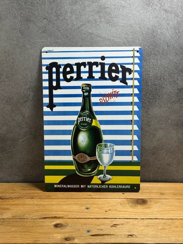 Plaque métal perrier 960 - métal,