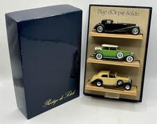 Coffret PRESTIGE de SOLIDO L'Âge d'Or : Rolls, Bugatti & Cadillac - 1980 - TTBE