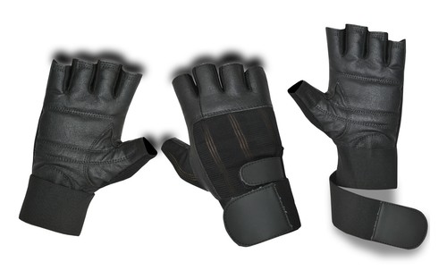 Haltérophilie gants cuir long - gants,
