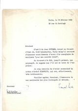 1959. François Poncet. Lettre