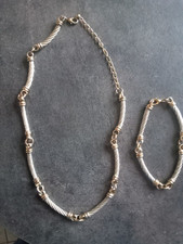 Vintage collier et bracelet couture, très bon état