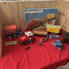PLAYMOBIL TRAIN 4025 En Boîte Complet + Camion Bleu Eurotrans Complet  3476