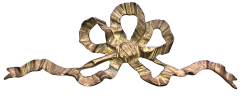 Fronton pediment bronze - , ruban