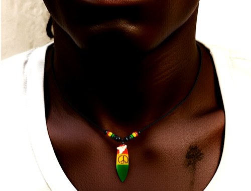 Collier dents requin rasta - requin,