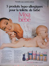 PUBLICITÉ DE PRESSE 1970 - MIXA BÉBÉ 5 PRODUITS HYPO-ALLERGIQUES - ADVERTISING