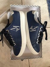 BASKET ARMANI BLEU ET ARGENT  A LACETS T 35 femme ou fille