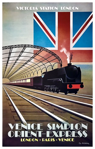 Affiche chemin fer orient - affiche, de