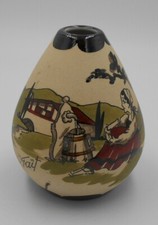 ANCIEN PETIT VASE OVOIDE  EN GRES CIBOURE GAITAUD.P CAMBO LES BAINS 