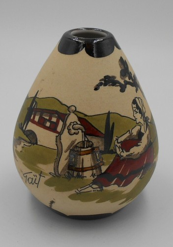 Ancien petit vase ovoide en - vase,
