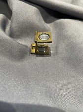Ancienne petite loupe pliante en laiton Compte Fil