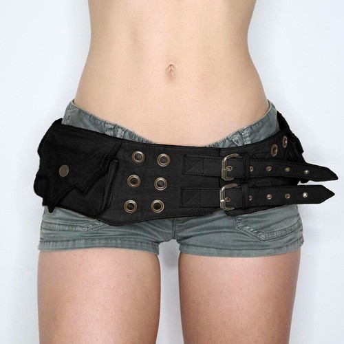 Femme faux cuir large ceinture - cuir,