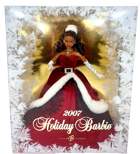 Holiday barbie doll brunette - holiday,