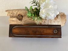 325⚜️ Ancien Plumier D'écolier en Bois Déco École Bureau Vintage Long 24 Cm