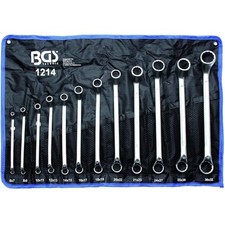 Jeu 12 Clés polygonales contre-coudées BGS - 6 à 32 mm - Clés à oeil double