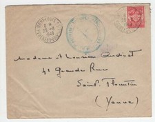 1 timbre F.M sur lettre 1949 tampon Compagnie militaire