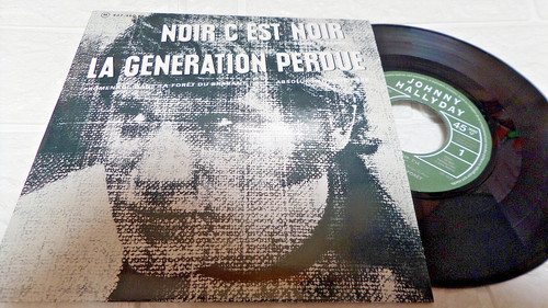 45t johnny hallyday noir - johnny,