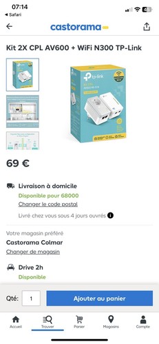 Kit cpl avec routeur - kit, wifi