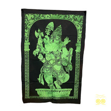 Tenture Ganesh Eléphant Vert