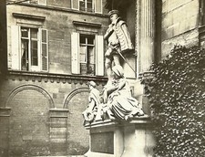 FRANCE PARIS Eglise de l’Oratoire Monument de Coligny c1900 Photo Stereo Vintage