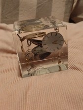 Cube Presse Papier Inclusion Pierre Giraudon Model Montre à Gousset 