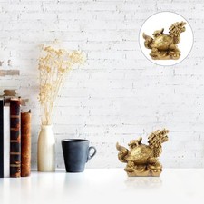 1pc Dragon Turtle Ornement Simulation Feng Shui Parure Artisanat en résine