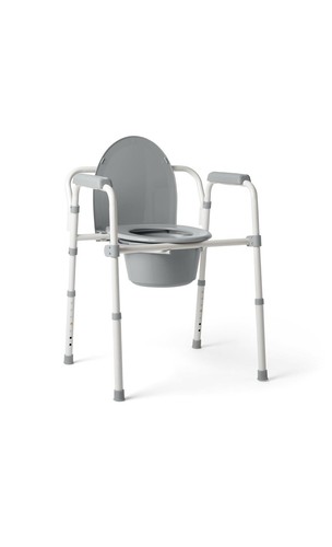 Steel bedside commode - 3-in-1,