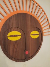 Art moderne bois marron jaune
