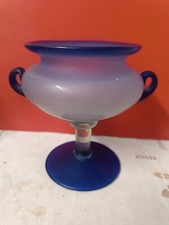 Pâte De Verre Ancienne Murano AA Moretti  Caselli . Bleu Satin. Art Nouveau 