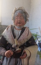 Santon de Provence 31cm  " LA DAME A LA BOUGIE   " Maryse Di Landro Aubagnes