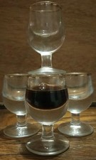 4 Anciens Verres de Bistrot à