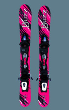 Buzz Curv - X 99 Cm Skis Avec Fixations Mini Lames De Ski Snowblade - Magenta