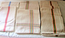 9 GRANDS TORCHONS ANCIENS  EN LIN ET METIS  AVEC LITEAU COULEUR