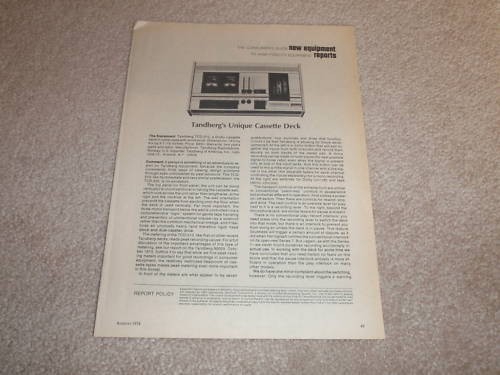 Tandberg tcd 310 cassette - tandberg,