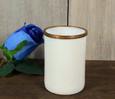 Antique French Opaline Gilt Bronze Cylindrical Cigar Holder Cigarette Jar 19thC