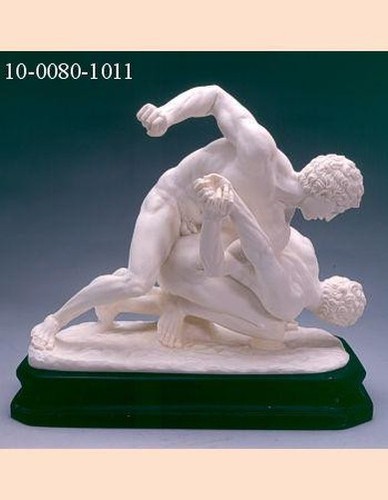 Statue des lutteurs poudre - des, en