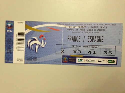 Ticket match france espagne - match,
