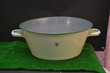 ANCIENNE GRANDE BASSINE D AISANCE POT DE CHAMBRE EN TÔLE ÉMAILLÉE SEAU MÉNAGER 