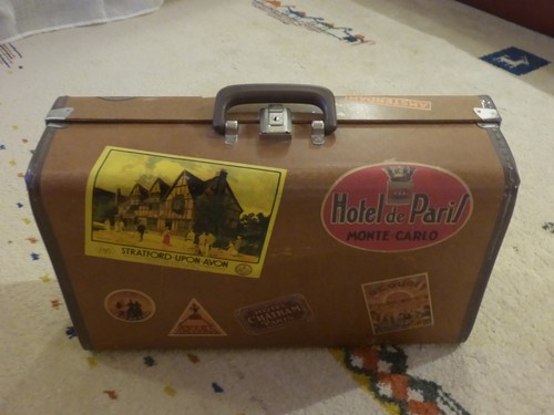 Valise carton style ancien - valise, en