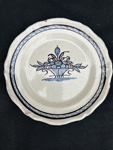 Plat assiette faience rouen - assiette,