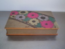 BOITE FUMEUR ART DECO COFFRET 1930 DECOR FLEUR STYLISEE GEOMETRIQUE COLORE ANCIE